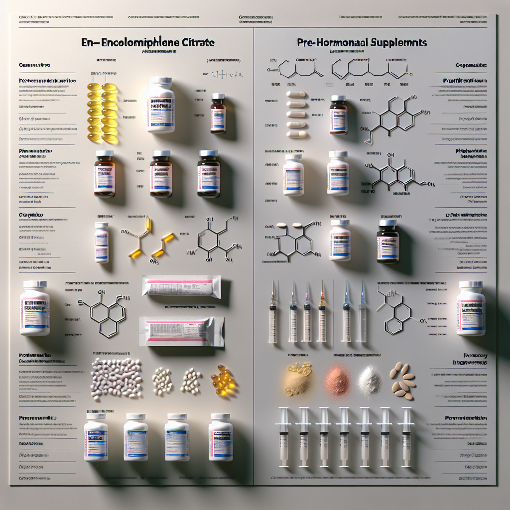 Enclomiphene citrate y suplementos pre-hormonales: diferencias Enclomiphene citrate y suplementos pre-hormonales: diferencias
