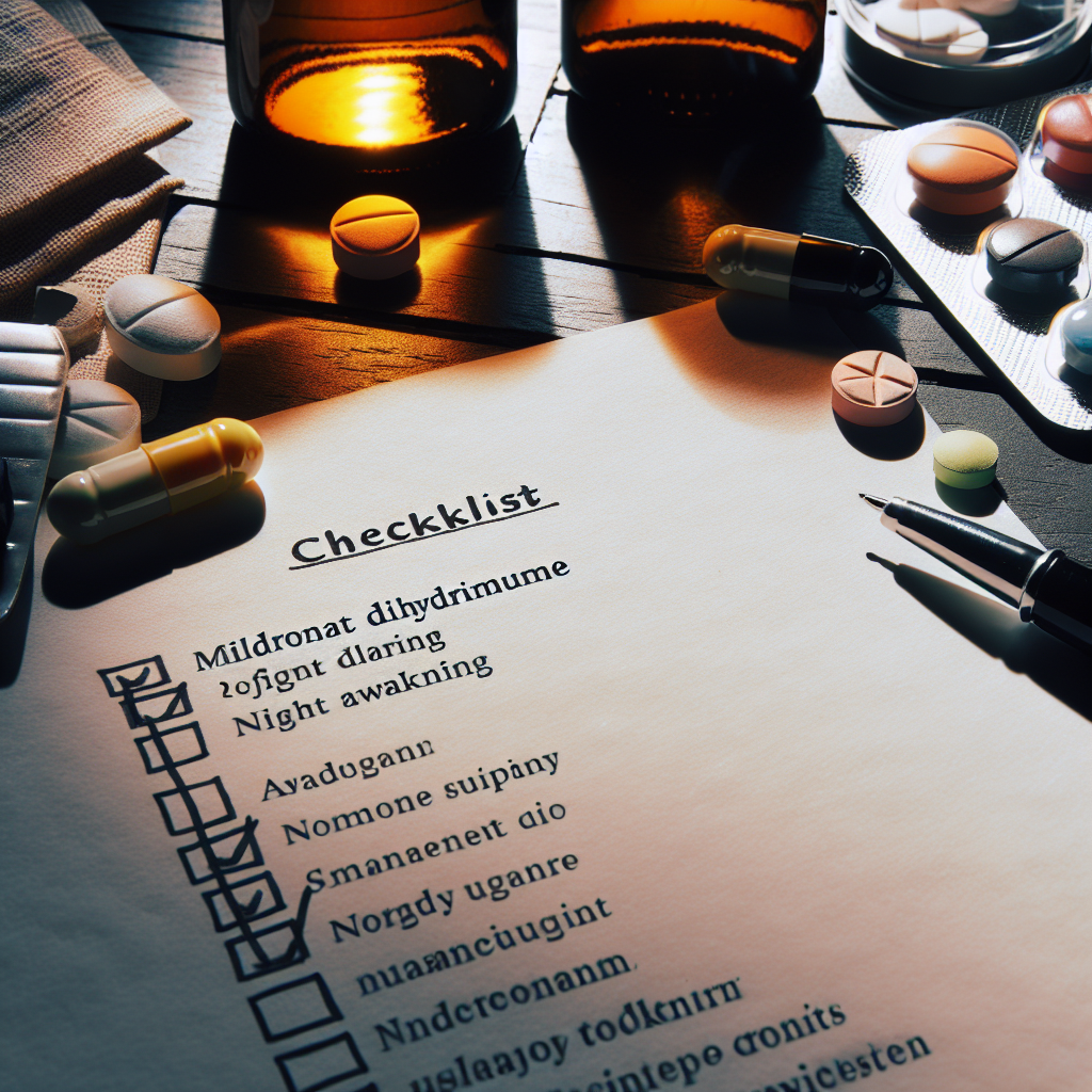 Mildronate Dihydricume y despertares nocturnos: checklist Mildronate Dihydricume y despertares nocturnos: checklist